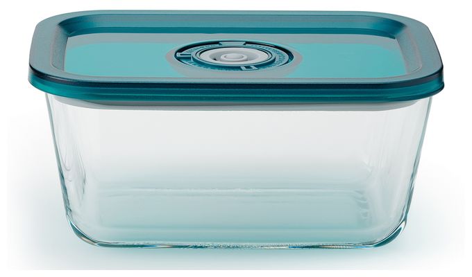 Container Rechteckig 1,3 l Borosilikatglas  S0404 (Grün, Transparent) 