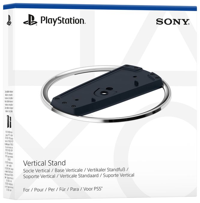 PlayStation 5 Slim PlayStation 5 Slim, PlayStation 5 Slim Digital Edition  Vertical Stand (Schwarz, Chrom) 