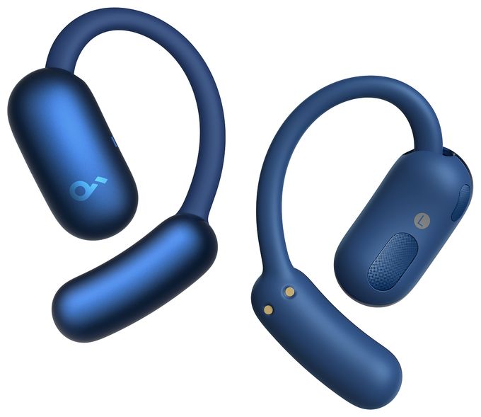 Ohraufliegender Bluetooth Kopfhörer kabellos 10 h Laufzeit IP55 USB Typ-C  Aerofit 2 (Blau) 