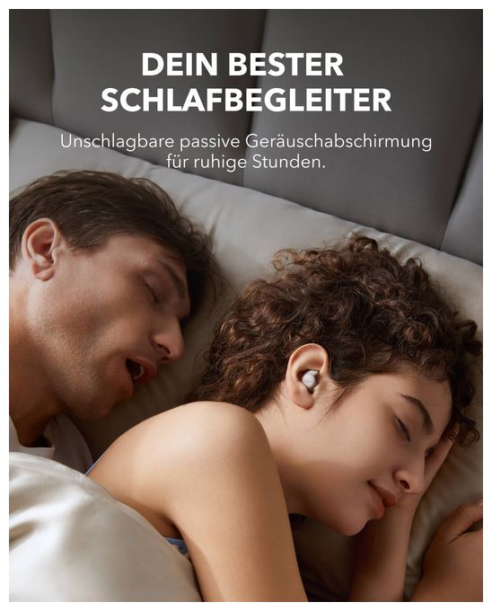 In-Ear Bluetooth Kopfhörer kabellos 10 h Laufzeit IPX4  Sleep A20 (Weiß) 