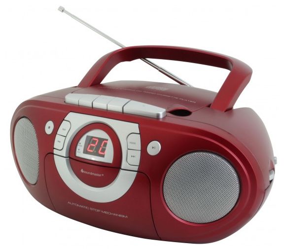CD Payer  SCD5100 CD Boombox (Grau, Rot) 