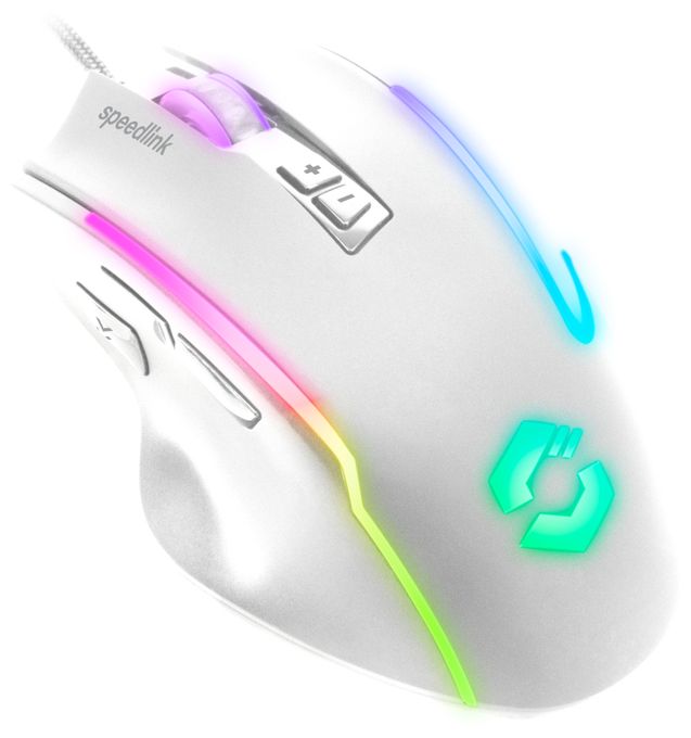 12800 DPI Gaming Maus Optisch  Decus NX RGB (Weiß) 