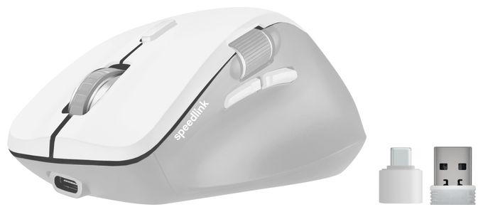 3200 DPI Gaming Maus Optisch  Libera Silent (Weiß) 