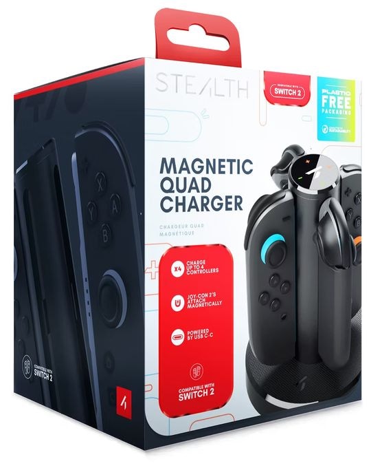 Ladestation Nintendo Switch 2  S2-QCD Quad Charging Dock (Schwarz) 