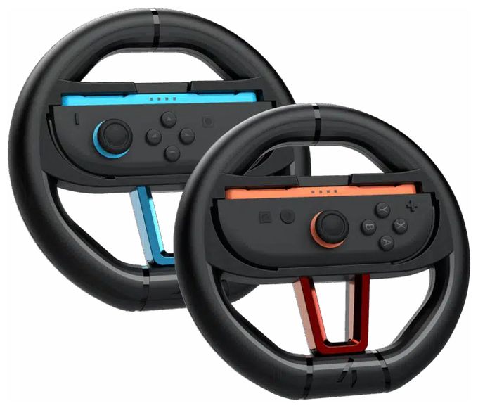 Steuerrad für Nintendo Switch 2  Twin Racing Wheels (Schwarz, Mehrfarbig) 