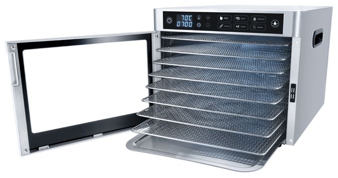 Dörrautomat 500 W Timer 24 h 8 2 Dörrgitter  ED80 (Edelstahl) 
