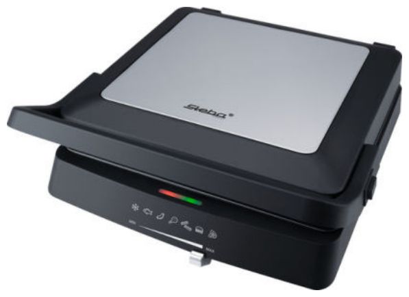 2000 W  FG75 Kontaktgrill (Schwarz/Silber) 