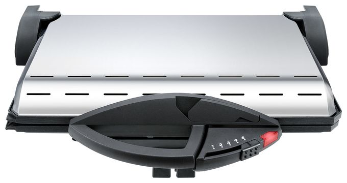 2000 W mit 370 x 230 mm Fläche  PG4.3 Kontaktgrill (Schwarz/Chrom) 