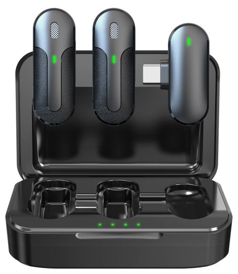  TX-301 Dual Wireless Mini Mikrofon Set (Schwarz) 