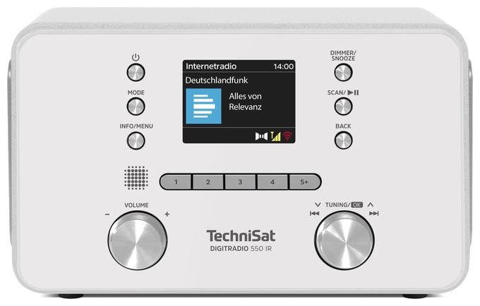 Bluetooth DAB+, FM Radio Persönlich  DigiRradio 550 IR (Weiß) 