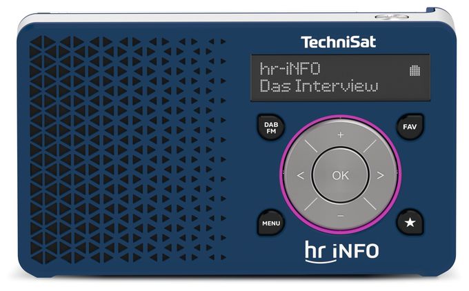 DAB, DAB+, UKW Radio Tragbar  DigitRadio 1 hr iNFO (Blau, Silber) 