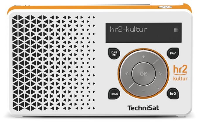 DAB, DAB+, UKW Radio Tragbar  Digitradio 1 hr2 Edition (Orange, Weiß) 