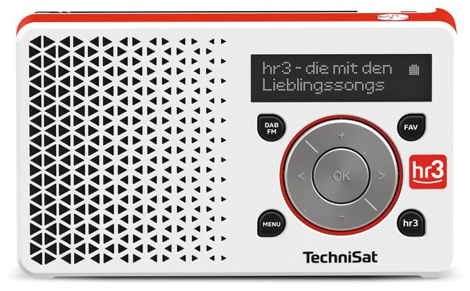 DAB, DAB+, UKW Radio Tragbar  Digitradio 1 hr3 Edition (Rot, Weiß) 