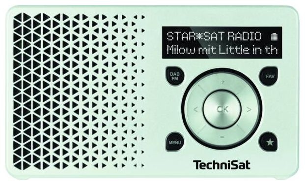 DAB, DAB+, UKW Radio Tragbar  DigitRadio 1 inkl. Ersatz-Akku (Schwarz, Grün) 