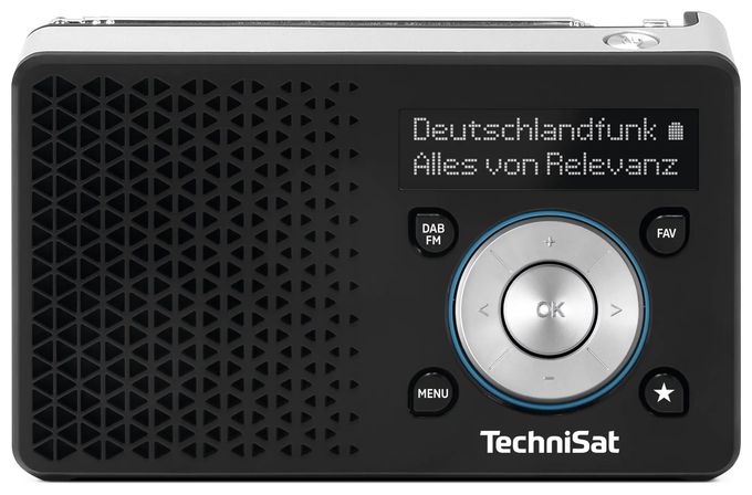 DAB+, FM Radio Tragbar  DigitRadio 1A (Schwarz, Silber) 