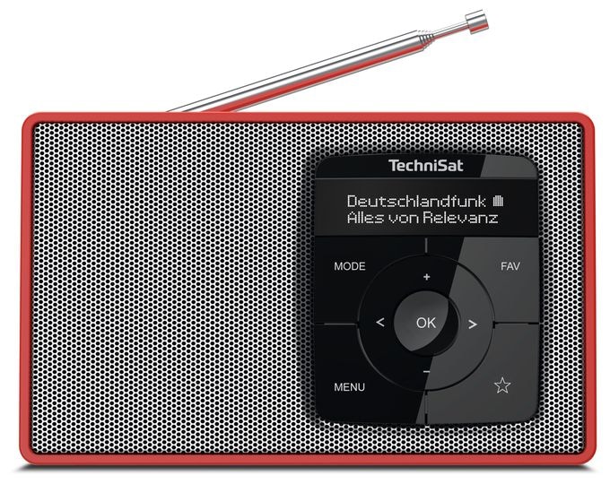 Bluetooth DAB+, FM Radio Tragbar  DigitRadio 2 (Rot, Silber) 