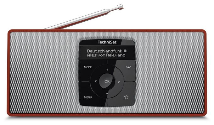 Bluetooth DAB+ Radio Tragbar  DigitRadio 2S (Rot, Silber) 