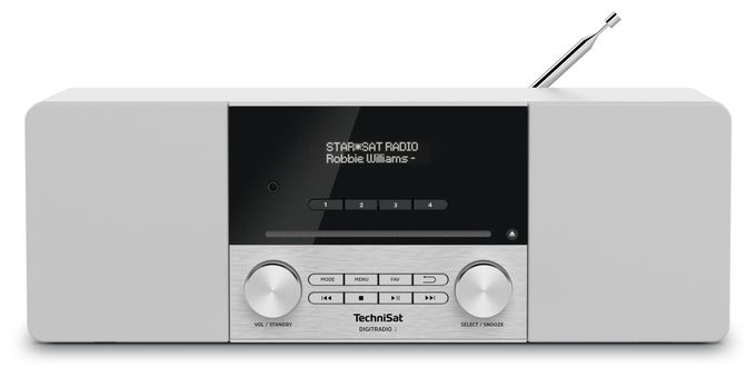 Bluetooth DAB+, FM Radio Persönlich  DigitRadio 3 (Edelstahl, Weiß) 