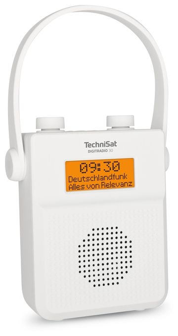 Bluetooth DAB+, FM Radio Tragbar Wasserfest IPX5  Digitradio 30 V2 (Weiß) 