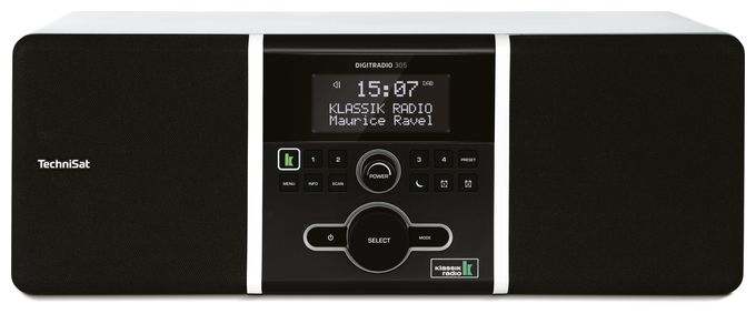 DAB, DAB+, UKW Radio Uhr  DigitRadio 305 Klassik Edition (Weiß) 