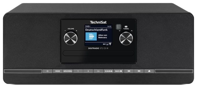 Bluetooth DAB+, FM Radio Internet  DigitRadio 372CD IR (Schwarz) 