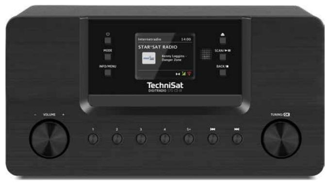 CD Payer DAB+, FM Radio  DigitRadio 570CD IR (Schwarz) 