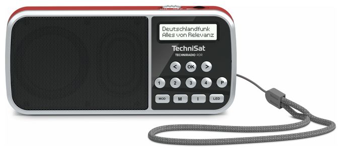 DAB+, FM Radio Tragbar  TechniRadio RDR (Schwarz, Rot) 