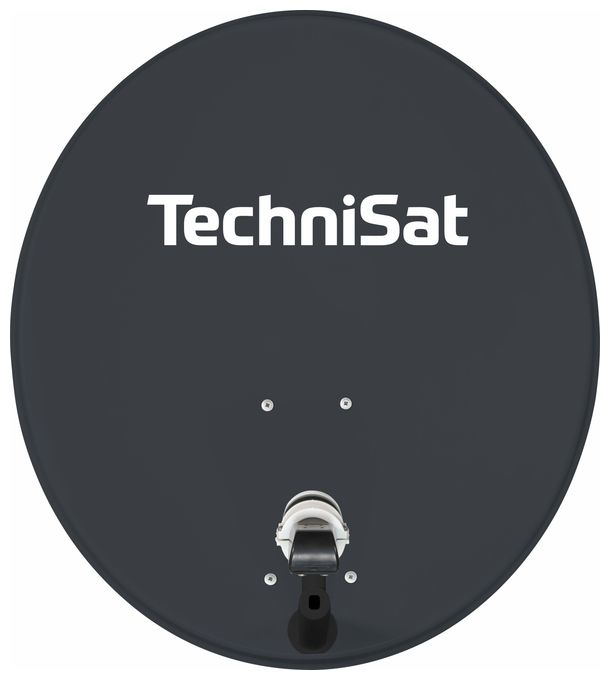 70 cm Stahl Sat-Spiegel  Technitenne 70 Quattro-Switch-LNB digitale Sat Antenne (Schwarz) 