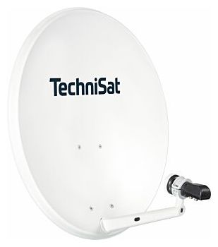 70 cm Stahl Sat-Spiegel  Technitenne 70 Quattro-Switch LNB (Weiß) 