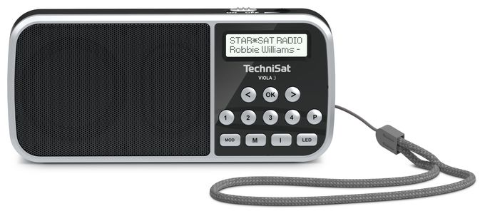 DAB+, FM, UKW Radio Tragbar  VIOLA 3 (Schwarz, Silber) 