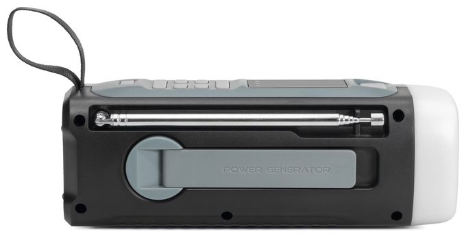 Bluetooth FM Radio Tragbar  Viola Kurbelradio – Notfallradio mit Solar und Kurbel (Schwarz) 