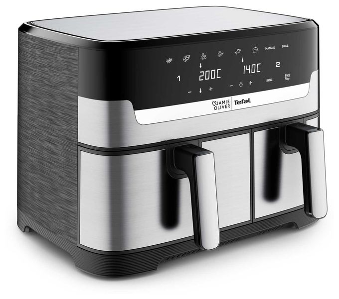 Doppel Heißluftfritteuse 8,3 l  EY90JDE1 Dual Easy Fry & Grill (Edelstahl) 