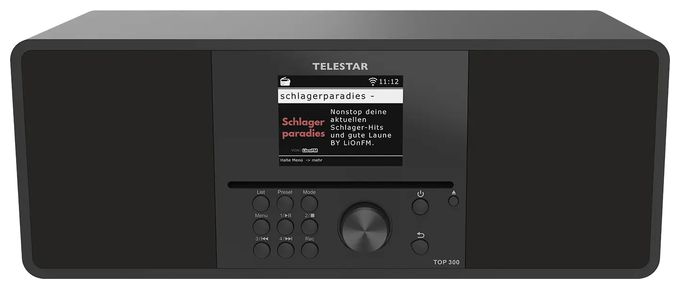 Bluetooth DAB+, FM Radio Internet  Top 300 (Schwarz) 