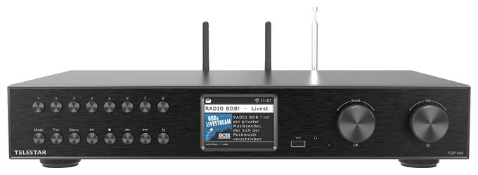 Bluetooth DAB+, FM Radio  Top 500 (Schwarz) 