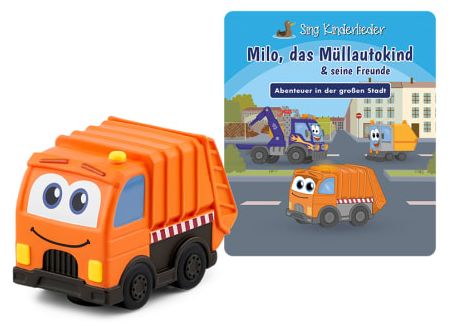 60 min  11000604 Sing Kinderlieder: Milo, das Müllauto-Kind & seine Freunde - Abenteuer in der großen Stadt (Schwarz, Orange) 