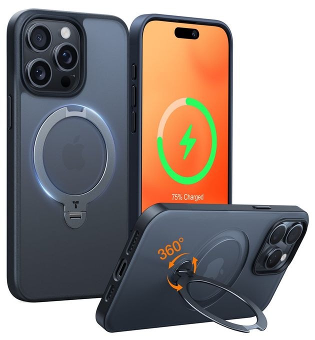 Cover für Apple iPhone 14 Pro  Ostand Q3 Spin (Schwarz) 