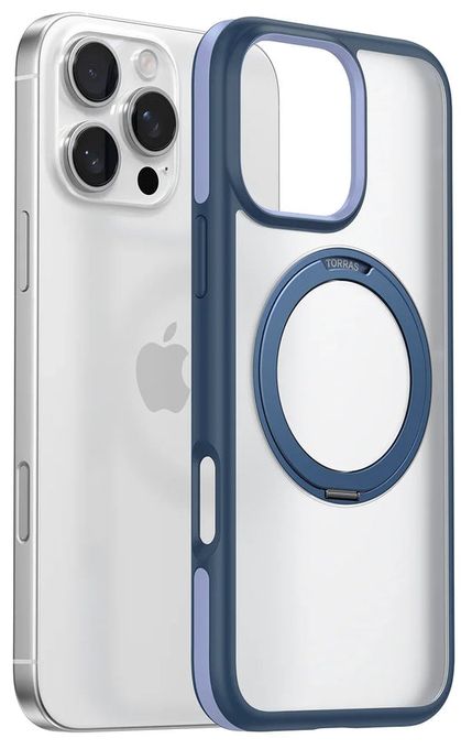 Cover für Apple iPhone 16 pro  Ostand R Fusion (Blau, Transparent) 
