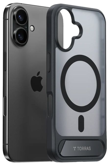 Cover für Apple iPhone 16  Pstand (Schwarz) 