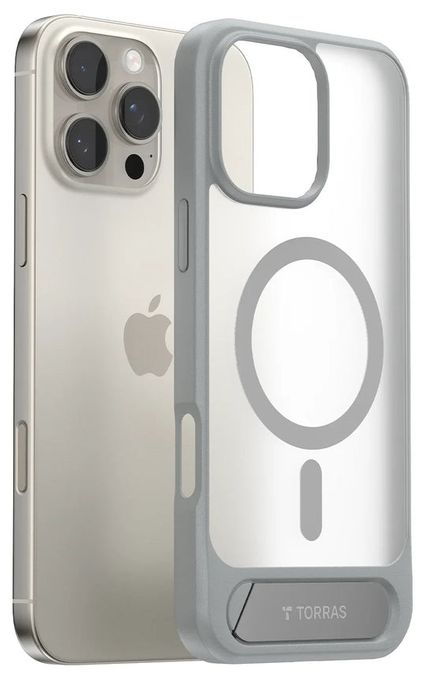 Cover für Apple iPhone 16 Pro Max  Pstand (Grau) 