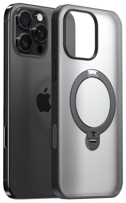 Cover für Apple iPhone 16 Pro  Upro Ostand Spin (Schwarz) 
