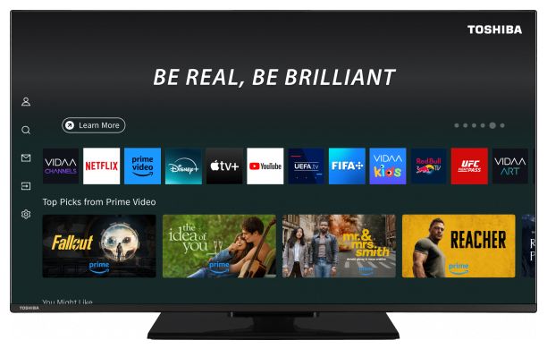 LED 165,1 cm (65 Zoll) Fernseher 4K Ultra HD VESA 400 x 200 mm  65UV3F63DA (Schwarz) 