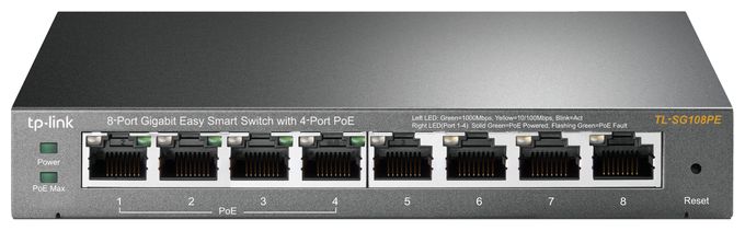 8-Port Gigabit Easy Smart Switch mit 4-Port PoE+ 