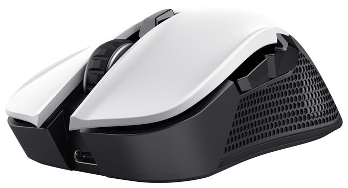 7200 DPI Gaming Maus Optisch  GXT 923W YBAR (Schwarz, Weiß) 