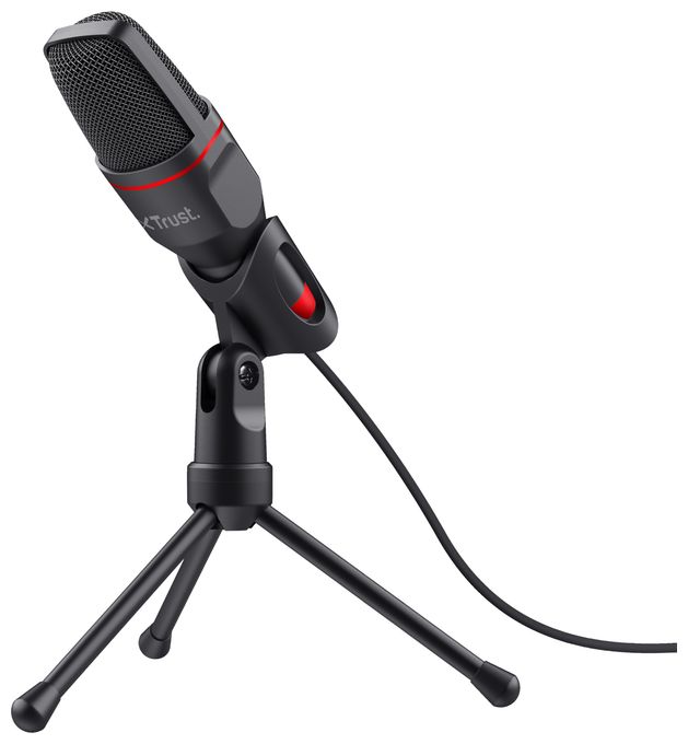 Kabelgebunden PC-Mikrofon USB / 3,5 mm  GXT212 (Schwarz, Rot) 