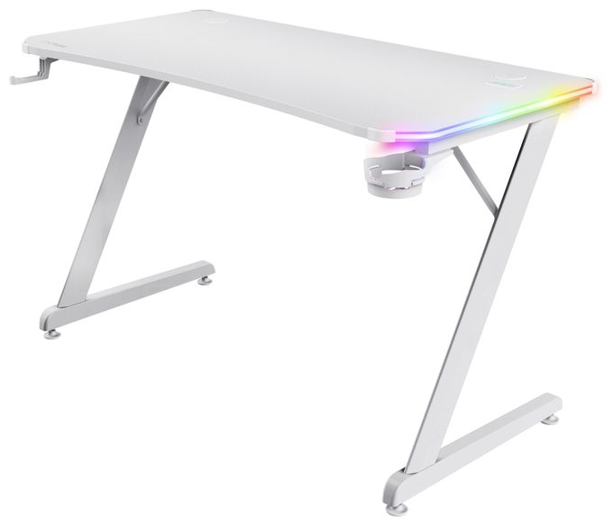 bis 150 kg  GXT709 Luminus RGB Gamingtisch (Weiß) 