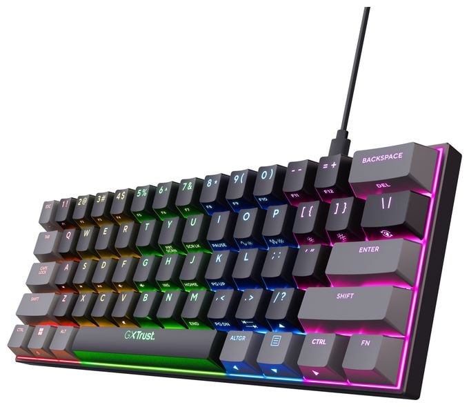 RGB-LED Gaming Tastatur USB  GXT867 Acira (Schwarz, Grau) 