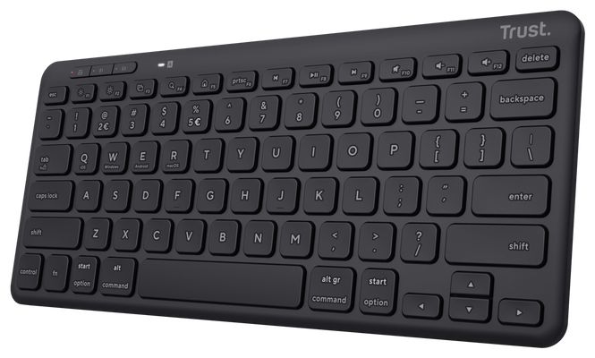 Büro Tastatur USB + RF Wireless + Bluetooth  Lyra (Schwarz) 