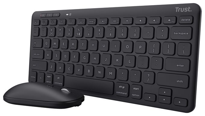 Büro Tastatur RF Wireless + Bluetooth  Lyra (Schwarz) 
