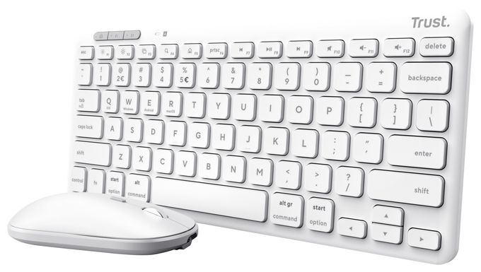 Büro Tastatur RF Wireless + Bluetooth  Lyra Compact Wireless Combo Set (Weiß) 