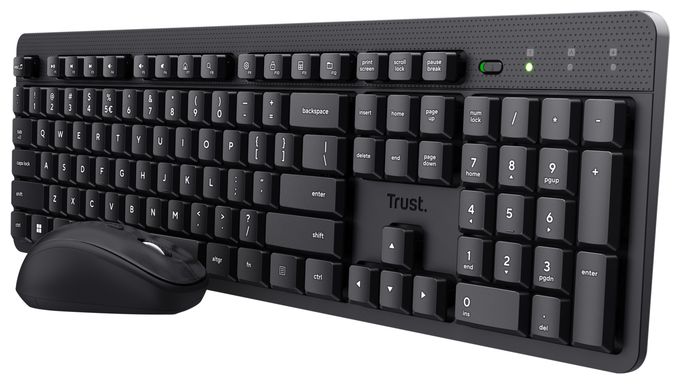 Büro Tastatur QWERTZ RF Wireless  Ody II Tastatur-Maus-Set (Schwarz) 